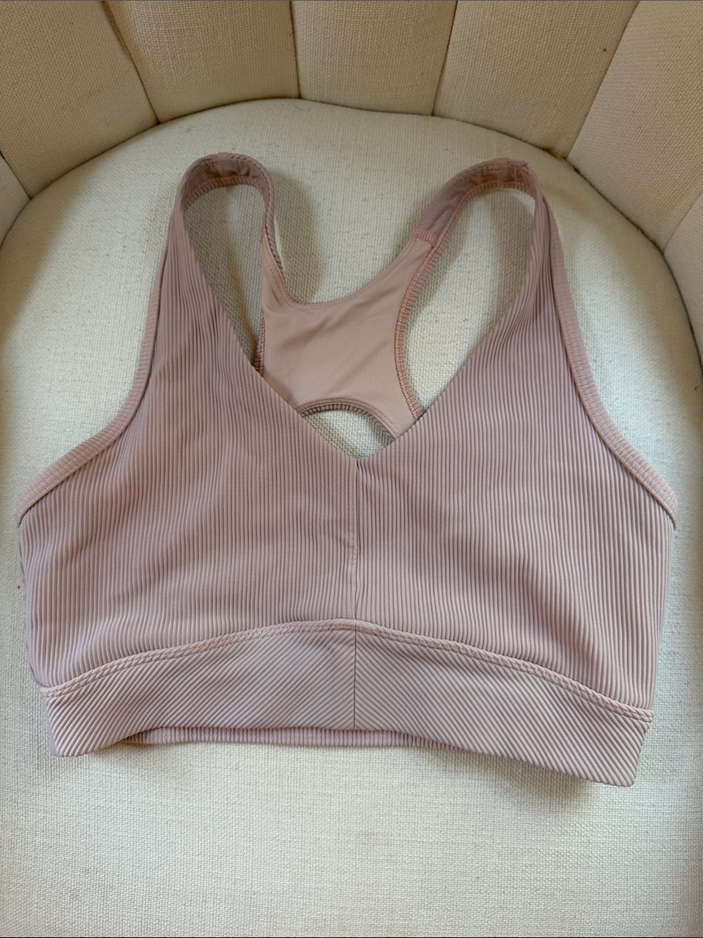 Lorna Jane Women's Ribbed Racerback Bralette - Dusty Pink